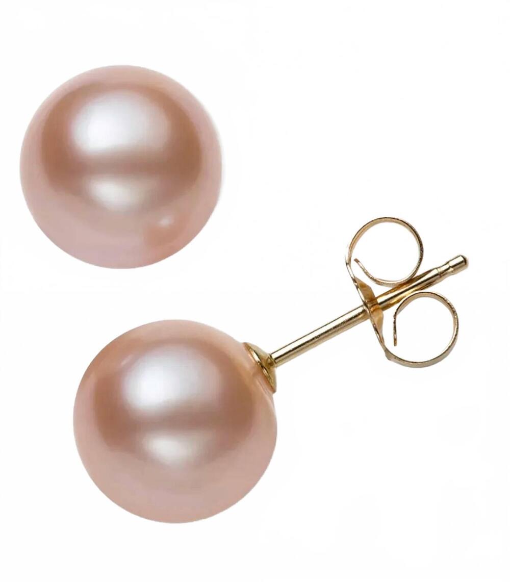 NEW R.H. MACY & CO. FINE JEWELRY women's belle de mer pearl stud earrings in whi